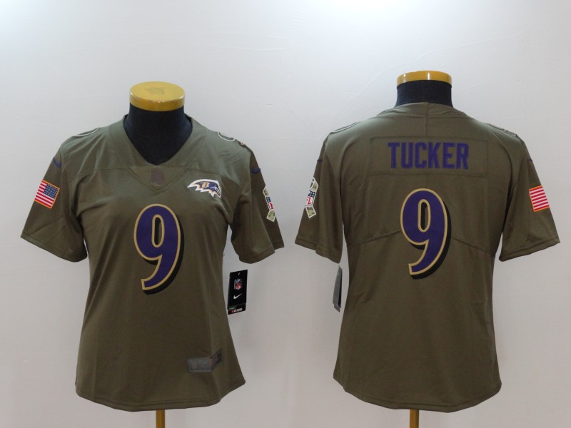 Youth Baltimore Ravens #9 Tucker Nike Olive Salute To Service Limited NFL Jerseys->dallas cowboys->NFL Jersey